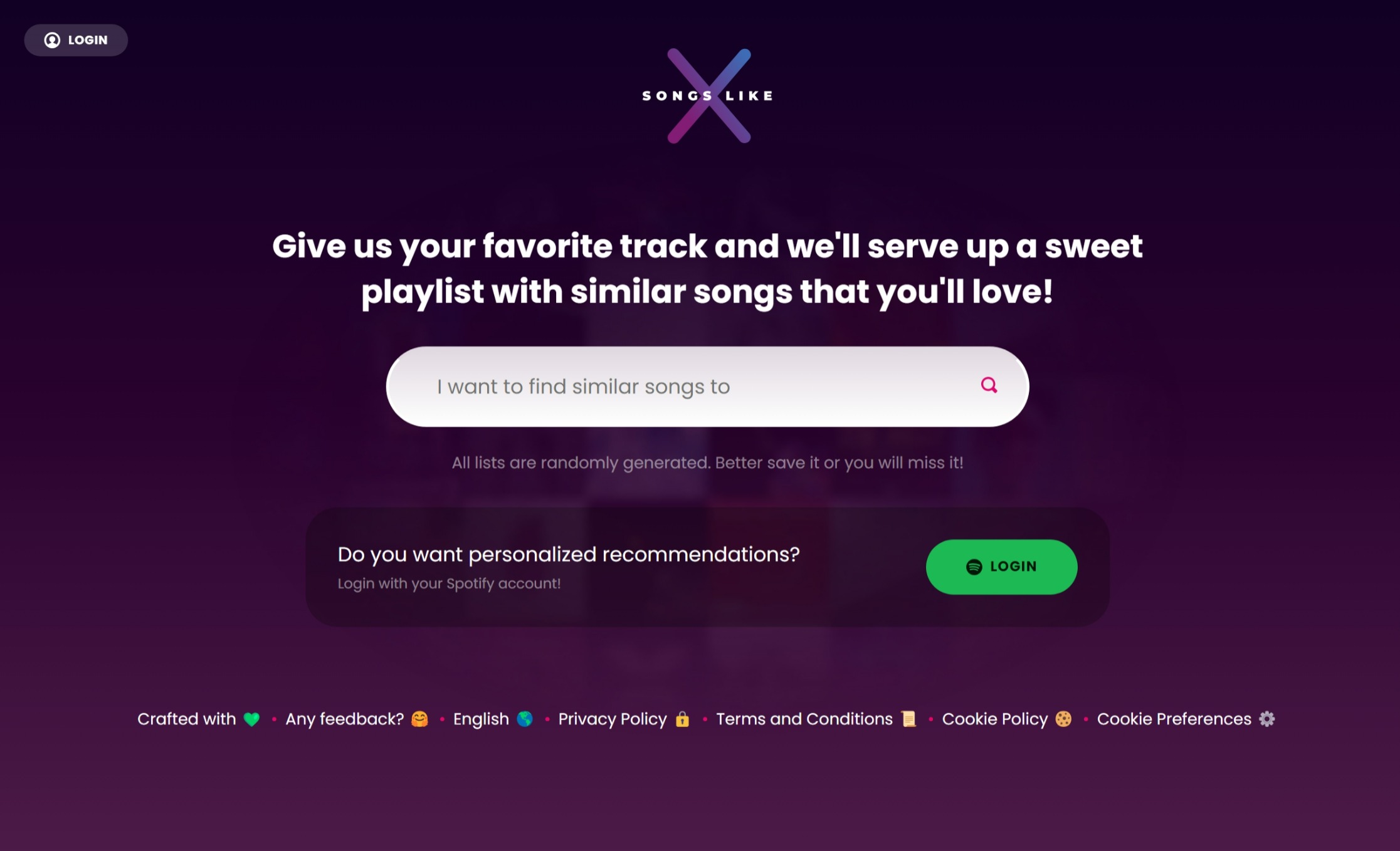 Songs Like X