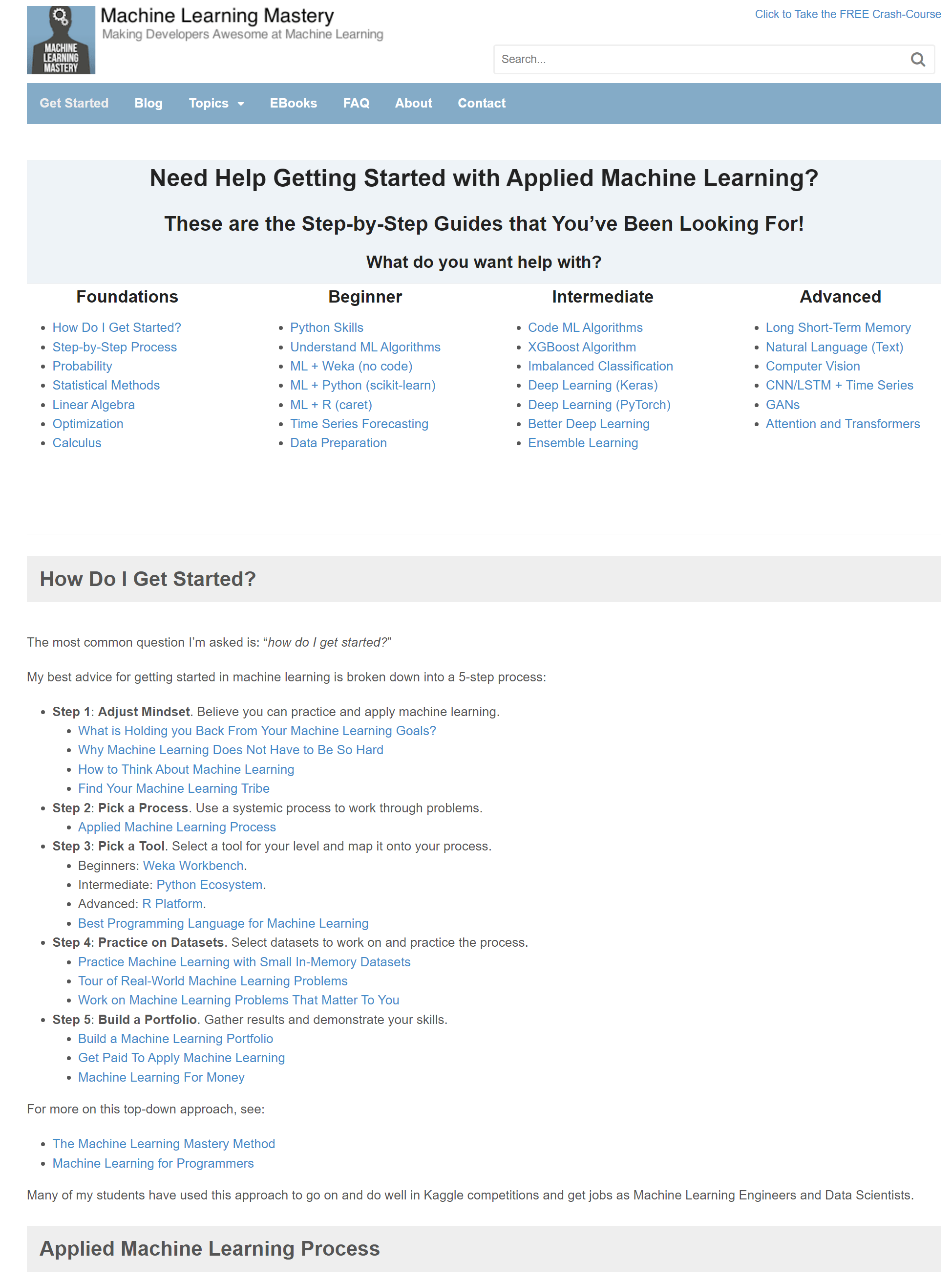 Machine Learning Mastery